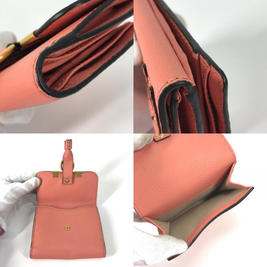 未使用 Chloe クロエ MARCIE マーシー コンパクトウォレット 2つ折り財布 ピンク レディース【中古】 | Chloe | 08