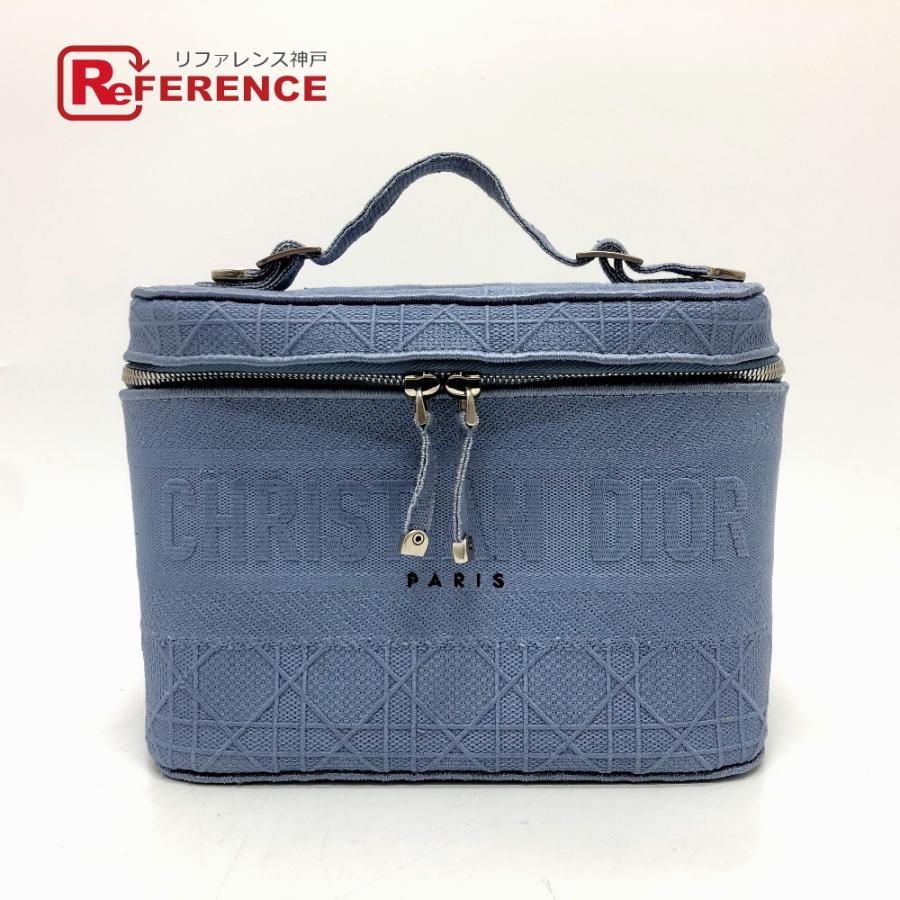 Dior ディオール カナージュ エンブロイダリー バニティバッグ ブルー 