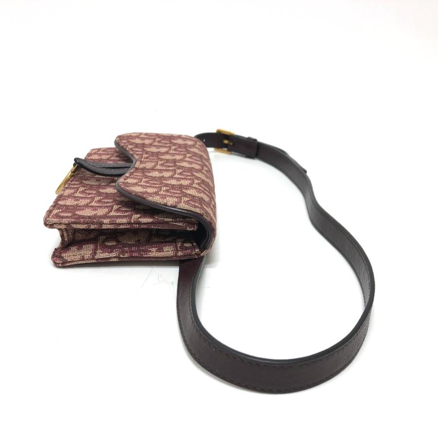 Christian Dior クリスチャンディオール SADDLE ベルトポーチ ウエストポーチ トロッター ボディバッグ ボルドー レディース【中古】 |  | 02