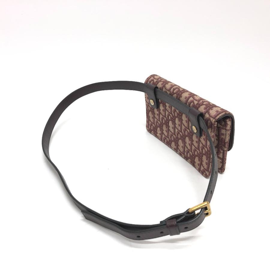 Christian Dior クリスチャンディオール SADDLE ベルトポーチ ウエストポーチ トロッター ボディバッグ ボルドー レディース【中古】 |  | 04