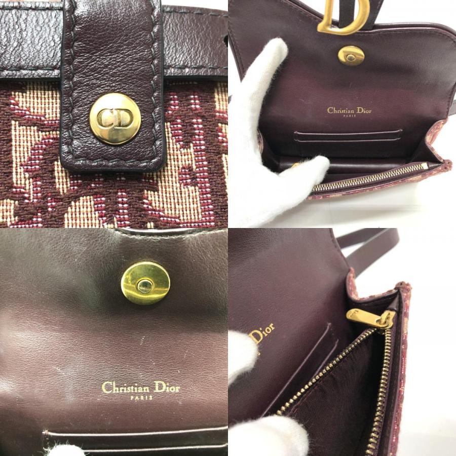 Christian Dior クリスチャンディオール SADDLE ベルトポーチ ウエストポーチ トロッター ボディバッグ ボルドー レディース【中古】 |  | 08