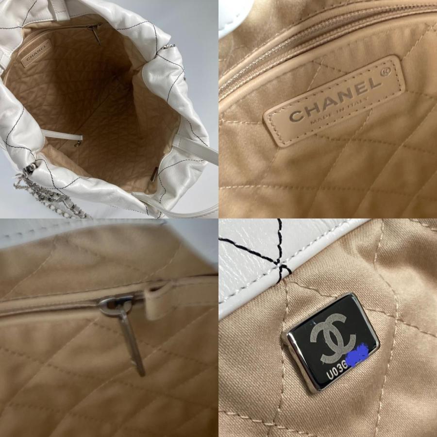 美品 CHANEL シャネル AS3313 CHANEL22 スモール チェーン リュックサック ハンドバッグ 2WAYバッグ リュックサック ホワイト【中古】 | CHANEL | 09