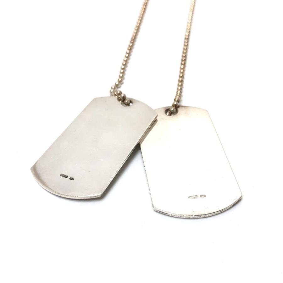 GUCCI グッチ ダブル ドッグタグ ネックレス ロゴ プレート ペンダントトップ シルバー メンズ【中古】 | GUCCI | 02