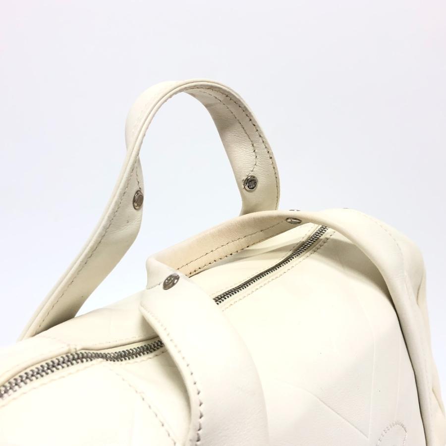 CHANEL シャネル A30899 シェブロン Vステッチ カバン ハンドバッグ CC ココマーク ボストンバッグ ホワイト レディース【中古】の画像