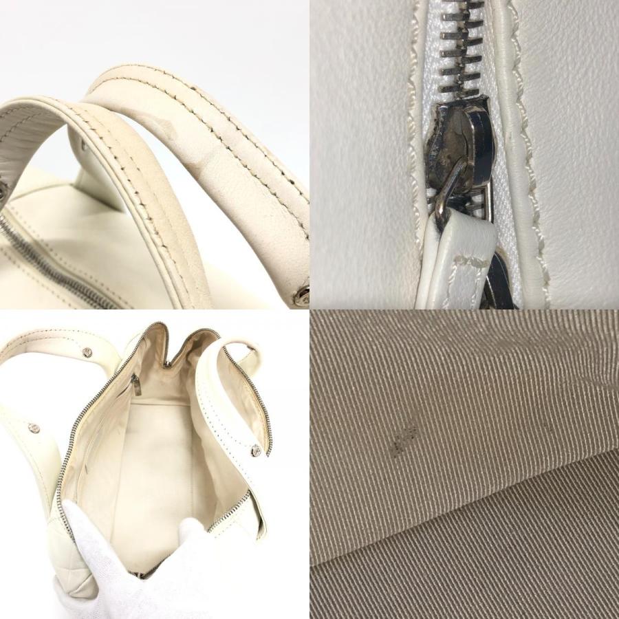 CHANEL シャネル A30899 シェブロン Vステッチ カバン ハンドバッグ CC ココマーク ボストンバッグ ホワイト レディース【中古】の画像