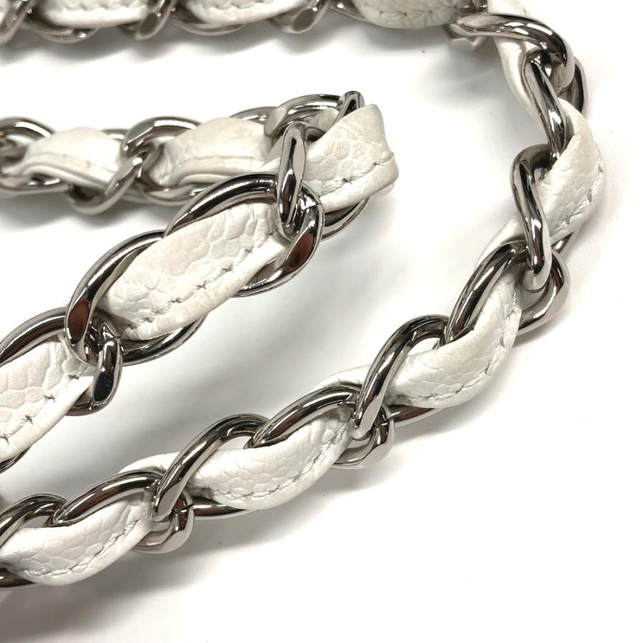 CHANEL シャネル タイムレス マトラッセ キルティング チェーン ショルダーバッグ カバン CC ココマーク トートバッグ ホワイト【中古】 | CHANEL | 07