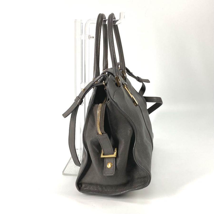 YVES SAINT LAURENT イヴ・サンローラン 400666 カバス シック トートバッグ カバン Yロゴ ハンドバッグ グレー レディース【中古】 | Yves Saint Laurent | 02