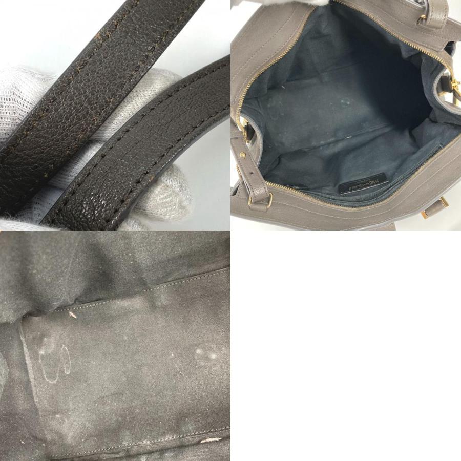 YVES SAINT LAURENT イヴ・サンローラン 400666 カバス シック トートバッグ カバン Yロゴ ハンドバッグ グレー レディース【中古】 | Yves Saint Laurent | 09