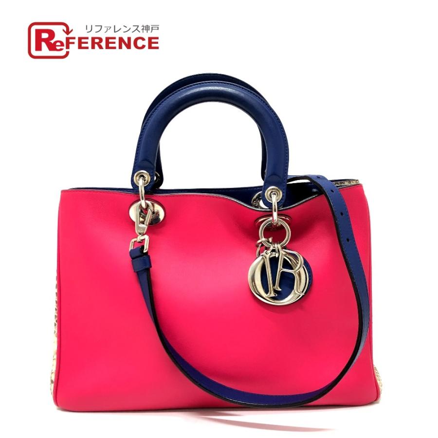 Christian Dior クリスチャンディオール ディオリッシモ パイソン 2WAY カバン ハンドバッグ ピンク レディース【中古】 | 