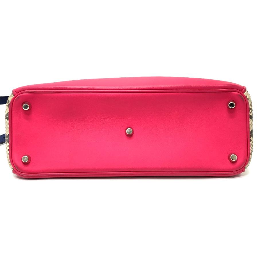 Christian Dior クリスチャンディオール ディオリッシモ パイソン 2WAY カバン ハンドバッグ ピンク レディース【中古】 |  | 06