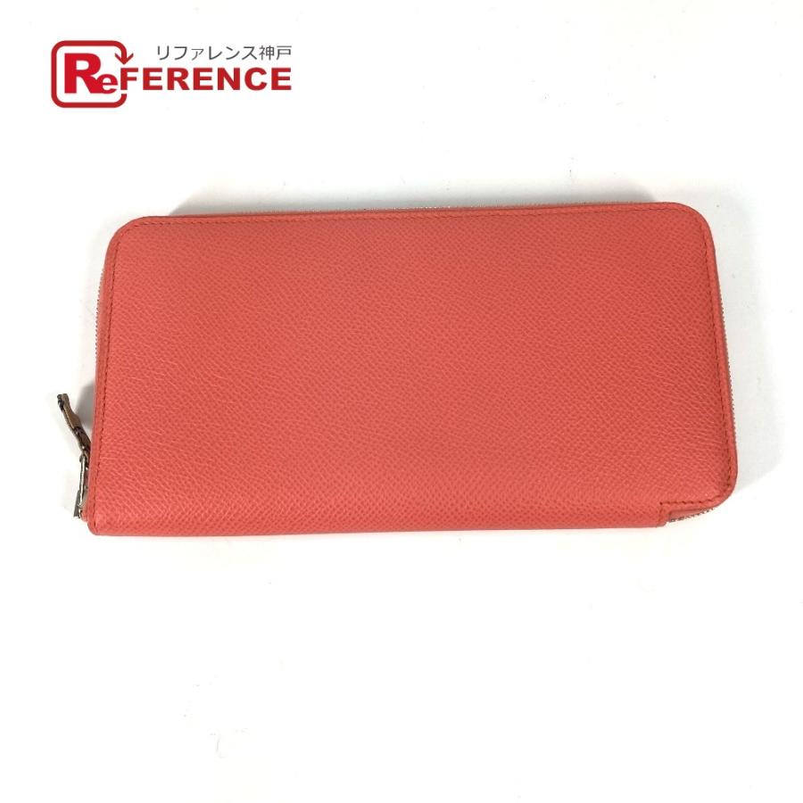 美品 HERMES エルメス シルクイン ロングウォレット ラウンドファスナー アザップロング 長財布 フラミンゴ ピンク系 レディース【中古】 | HERMES