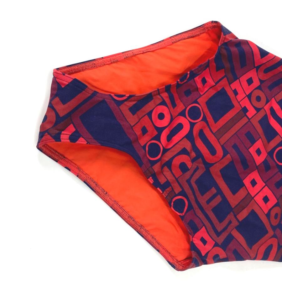 未使用 HERMES エルメス スイムウェア 総柄 水着 レッド レディース【中古】 | HERMES | 01