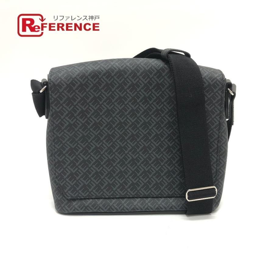 新品同様 Dunhill ダンヒル DU21R3655LT001 シグネチャー スモール フラップ メッセンジャー カバン ショルダーバッグ ブラック メンズ【中古】 | dunhill