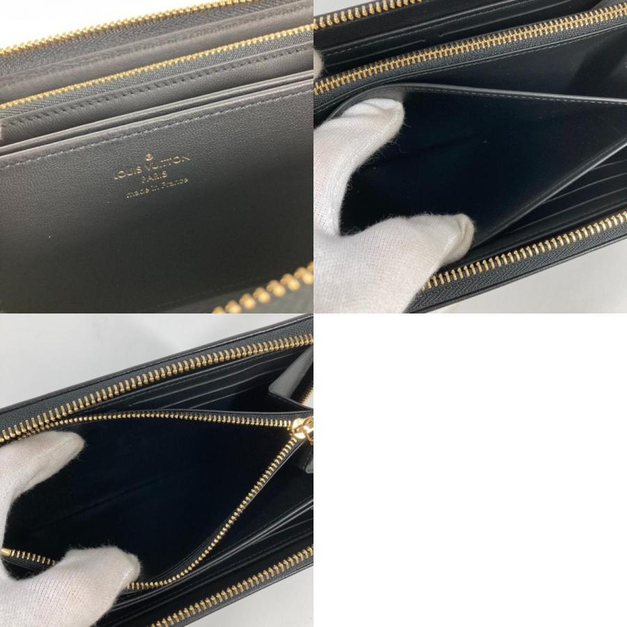 美品 LOUIS VUITTON ルイヴィトン M81510 ジッピーウォレット ラウンドファスナー モノグラム エンボス 長財布 ノワール ブラック 【中古】｜reference｜10