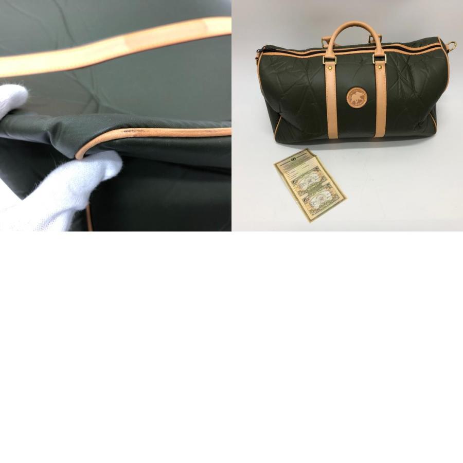 HUNTING WORLD ハンティングワールド バチュークロス トラベルバッグ ボストンバッグ カーキ メンズ【中古】 |  | 09
