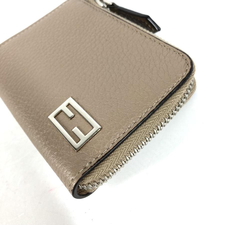 美品 FENDI フェンディ 7M0330 ロゴ 財布 小銭入れ L字ファスナー フラグメントケース 財布 コインケース ベージュ系 メンズ【中古】｜reference｜03