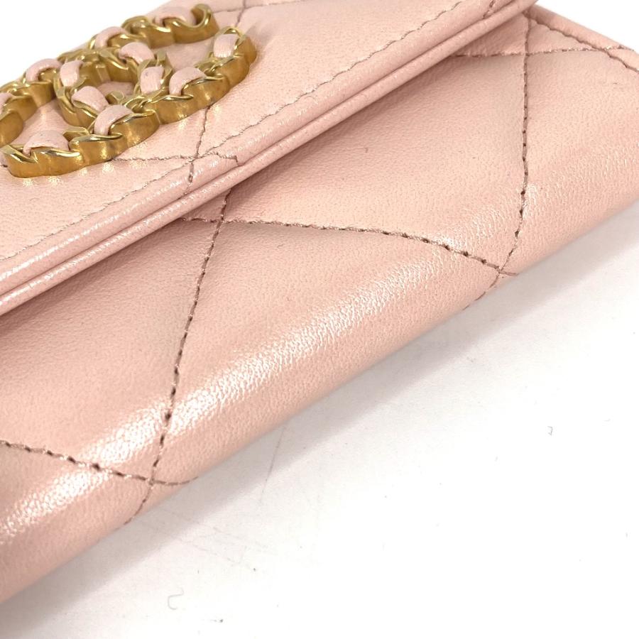 美品 CHANEL シャネル チェーン CC カードケース マトラッセ