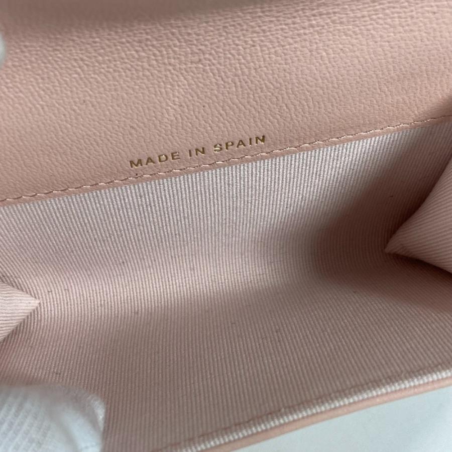 CHANEL 美品 シャネル チェーン CC カードケース マトラッセ ココ 