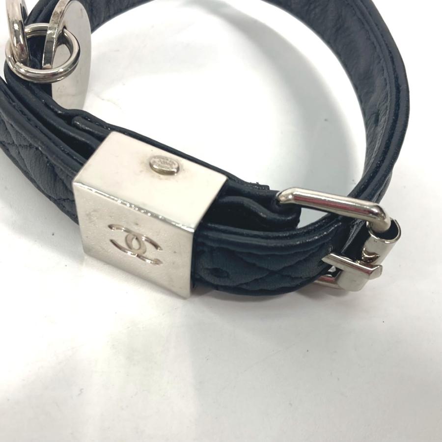 CHANEL シャネル リード＆首輪セット マトラッセ CC ココマーク キルティング ペット 犬 お散歩 ドッグ リード ブラック ユニセックス【中古】 | CHANEL | 05