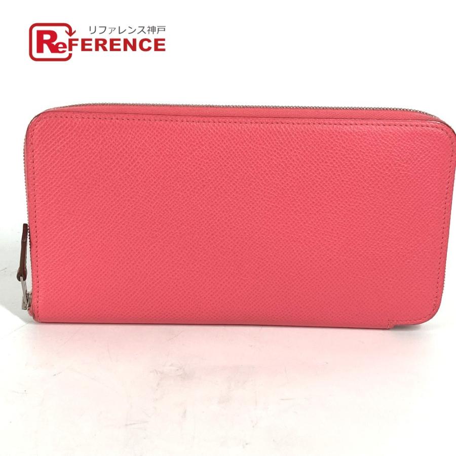 新品同様 HERMES エルメス アザップロング シルクイン ラウンドファスナー ロングウォレット 長財布 ピンク レディース【中古】 | HERMES