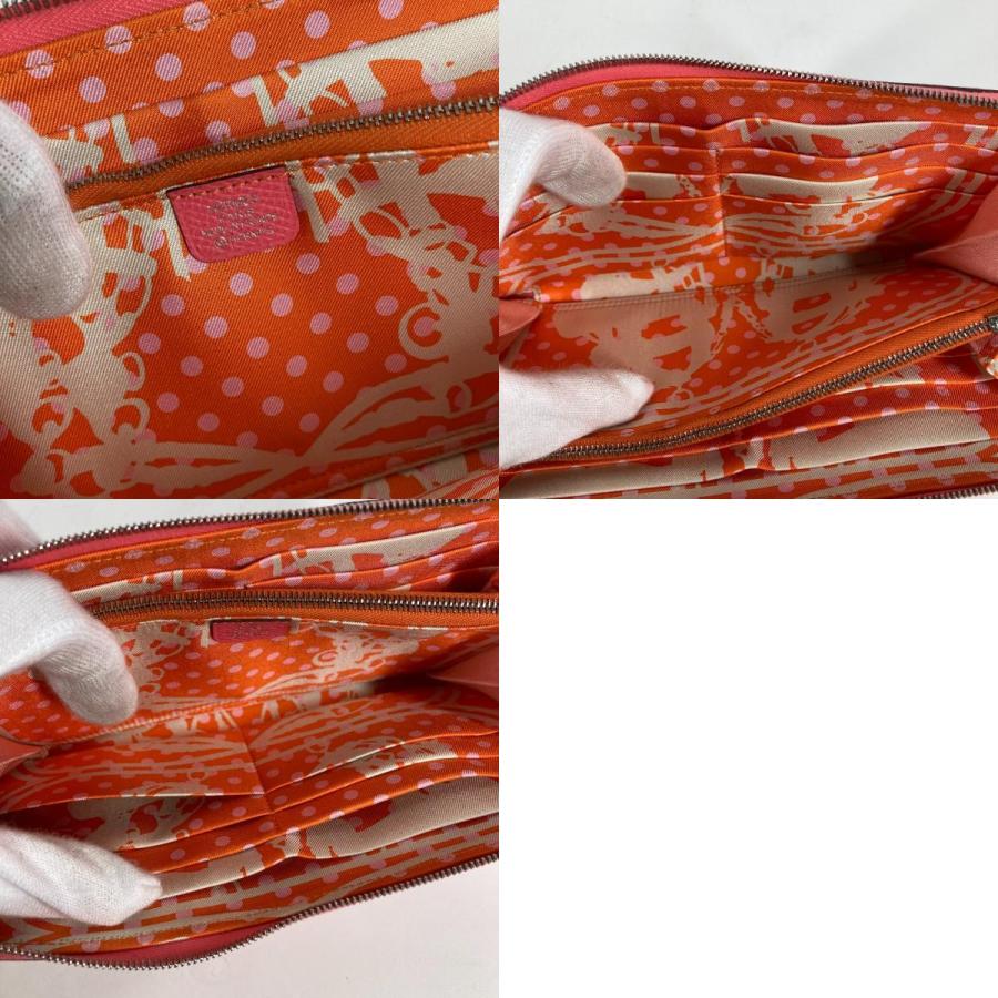新品同様 HERMES エルメス アザップロング シルクイン ラウンドファスナー ロングウォレット 長財布 ピンク レディース【中古】 | HERMES | 09