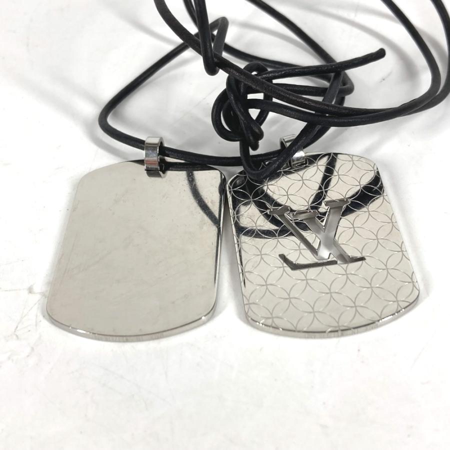 LOUIS VUITTON ルイヴィトン M65453 パンダンティフ・シャンゼリゼ GM 革紐 アクセサリー ネックレス シルバー メンズ【中古】｜reference｜07