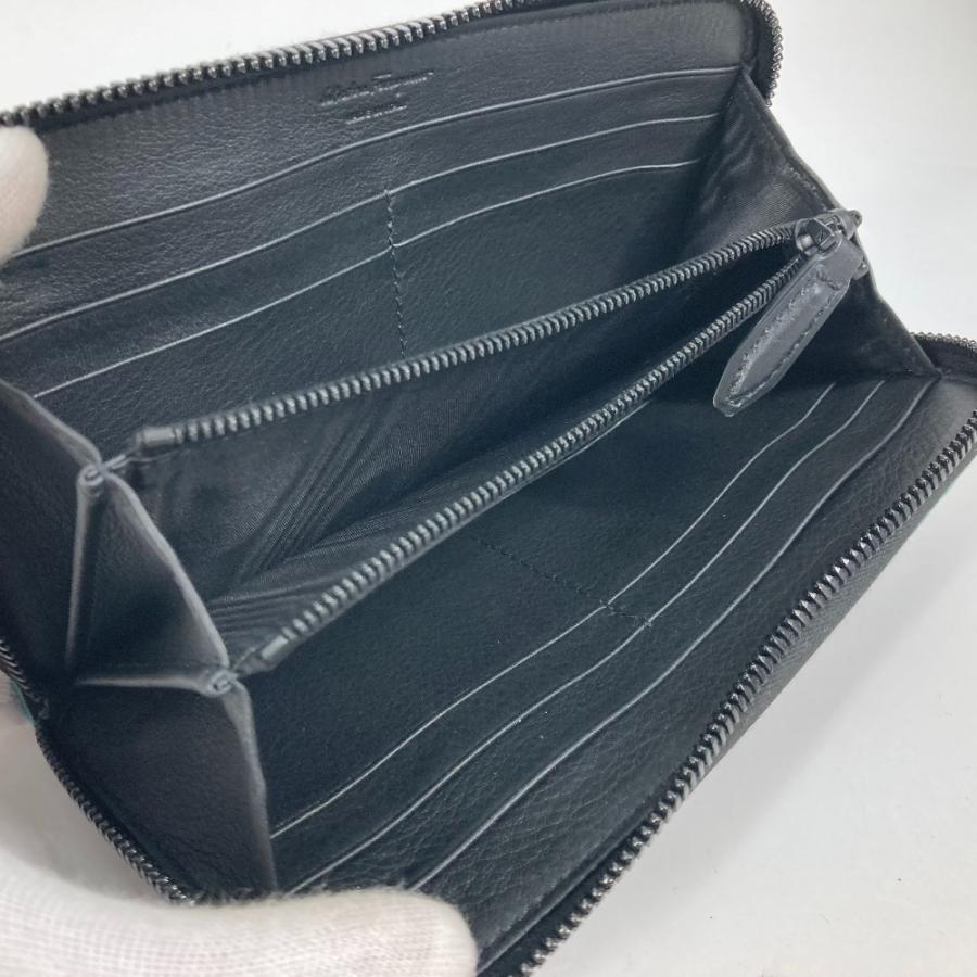 Salvatore Ferragamo サルヴァトーレフェラガモ ガンチーニ ラウンドファスナー ロングウォレット 長財布 ブラック メンズ【中古】 |  | 06