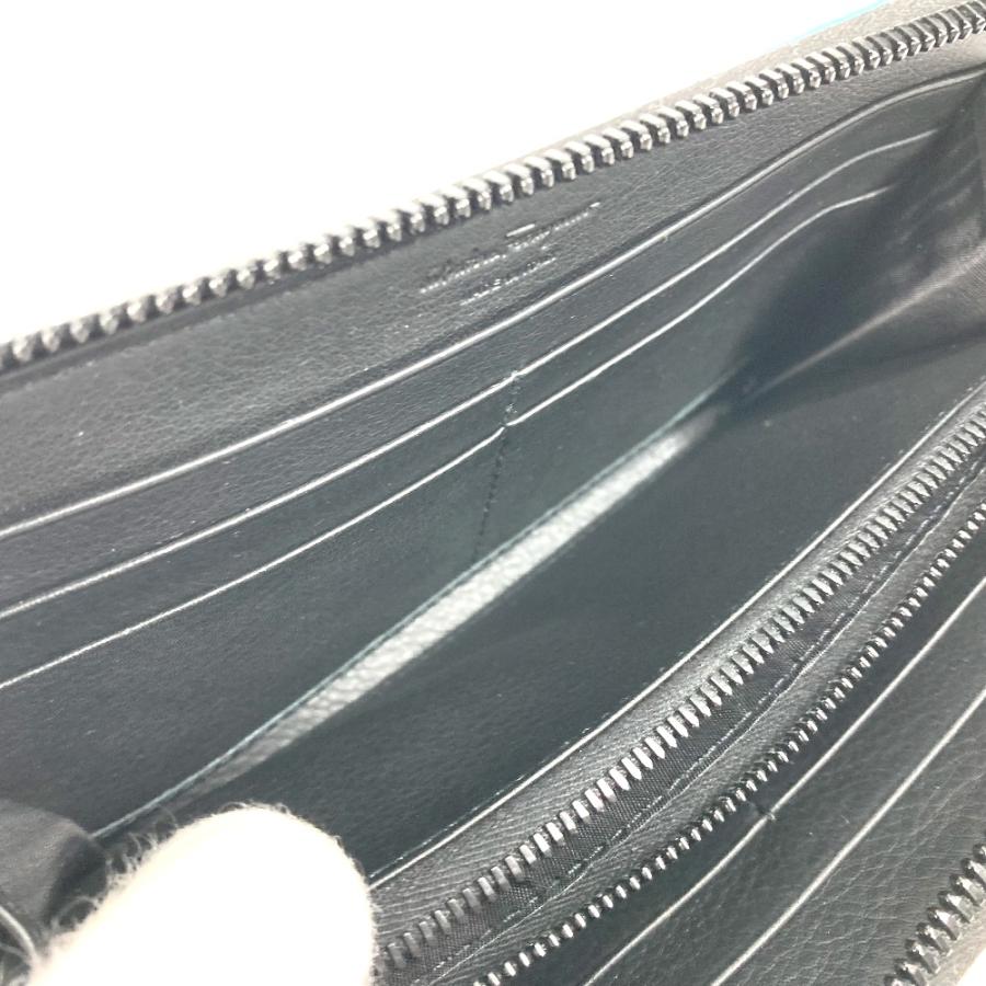 Salvatore Ferragamo サルヴァトーレフェラガモ ガンチーニ ラウンドファスナー ロングウォレット 長財布 ブラック メンズ【中古】 |  | 08