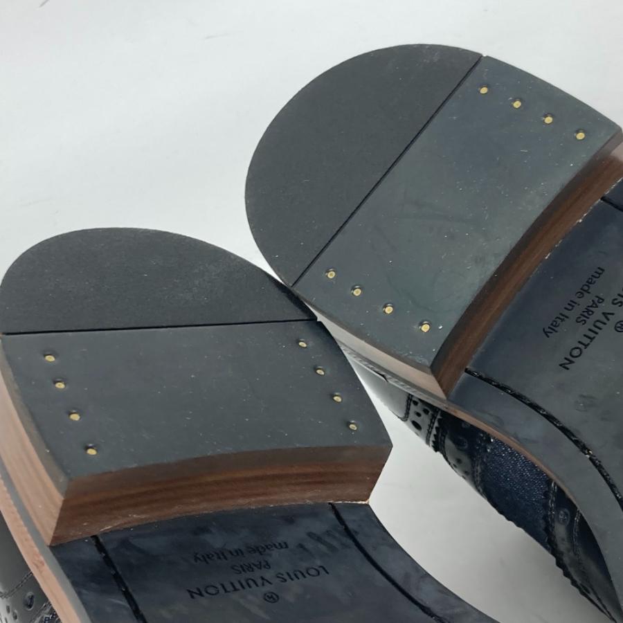 LOUIS VUITTON ルイヴィトン 不明 ドレスシューズ 革靴 シューズ デニム レザーシューズ ネイビー メンズ【中古】 | LOUIS VUITTON | 08