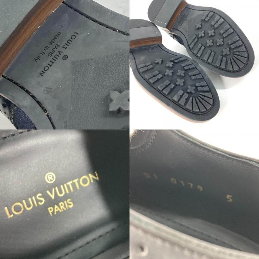 LOUIS VUITTON ルイヴィトン 不明 ドレスシューズ 革靴 シューズ デニム レザーシューズ ネイビー メンズ【中古】 | LOUIS VUITTON | 09