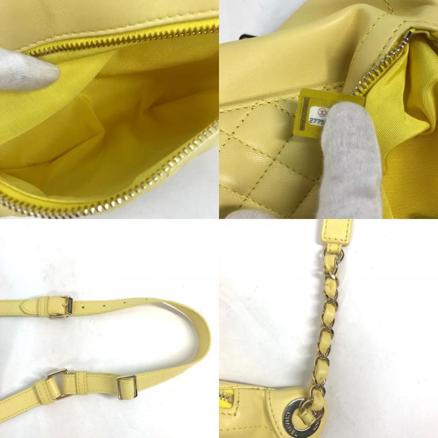 新品同様 CHANEL シャネル A57832 CC ココマーク カバン クロス キルティング マトラッセ ベルトバッグ  ボディバッグ イエロー 【中古】 | CHANEL | 09