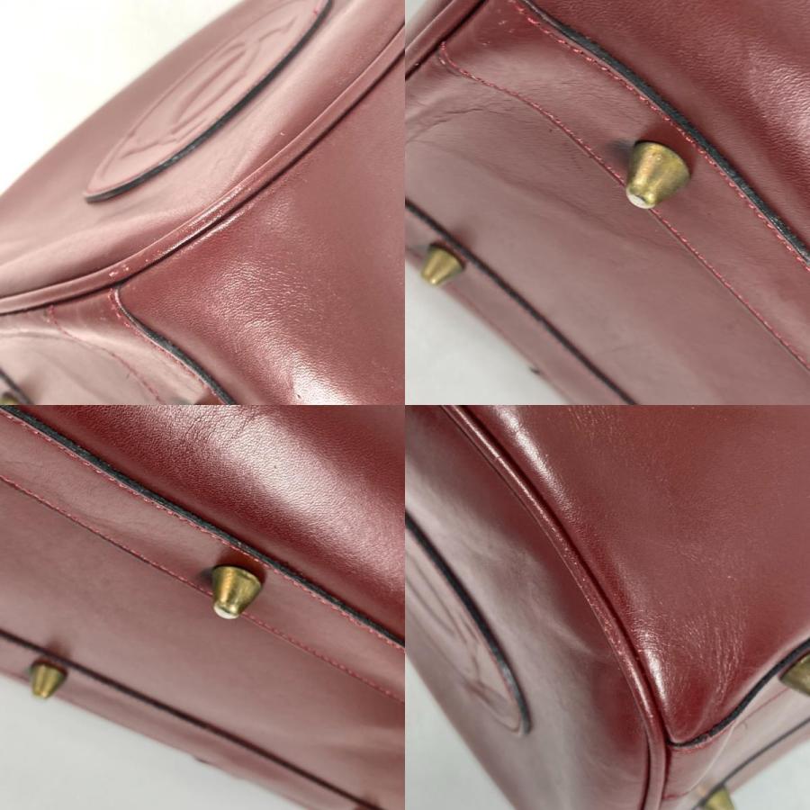 CARTIER カルティエ マストライン ショルダーバッグ 肩掛け カバン ロゴ ヴィンテージ ボストンバッグ ワインレッド レディース【中古】 | Cartier | 08