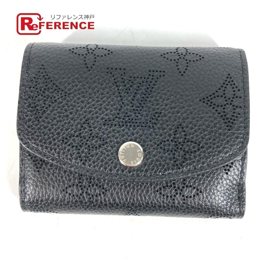 LOUIS VUITTON　ルイ ヴィトン　マヒナ　ポルトフォイユ・イリス　XS　M67498　TN0231　ミニウォレット　モノグラム　レザーグッズ　財布　三つ折り　コンパクトウォレット　ウォレット　ブラック　レディース LOUIS VUITTON（ルイ・ヴィトン） 【新品同様】ルイヴィトン マヒナ