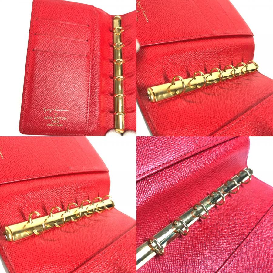 LOUIS VUITTON ルイヴィトン R21132 アジェンダPM パンプキンドット 水玉 草間彌生コラボ モノグラムタウン 手帳カバー レッド【中古】 | LOUIS VUITTON | 08