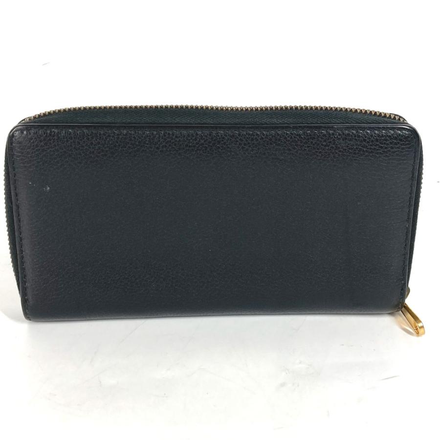 グッチ GUCCI ロゴ 496317 ロングウォレット ラウンドファスナー 長財布 レザー ブラック GUCCI（グッチ） 496317 ロゴ ロングウォレット ラウンドファスナー 長