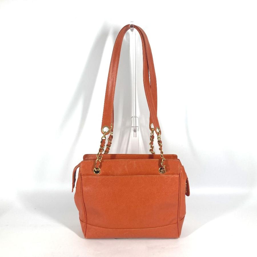 CHANEL シャネル トリプルココ CC　ココマーク ショルダーバッグ カバン 肩掛け チェーンバッグ トートバッグ オレンジ レディース【中古】 | CHANEL | 01