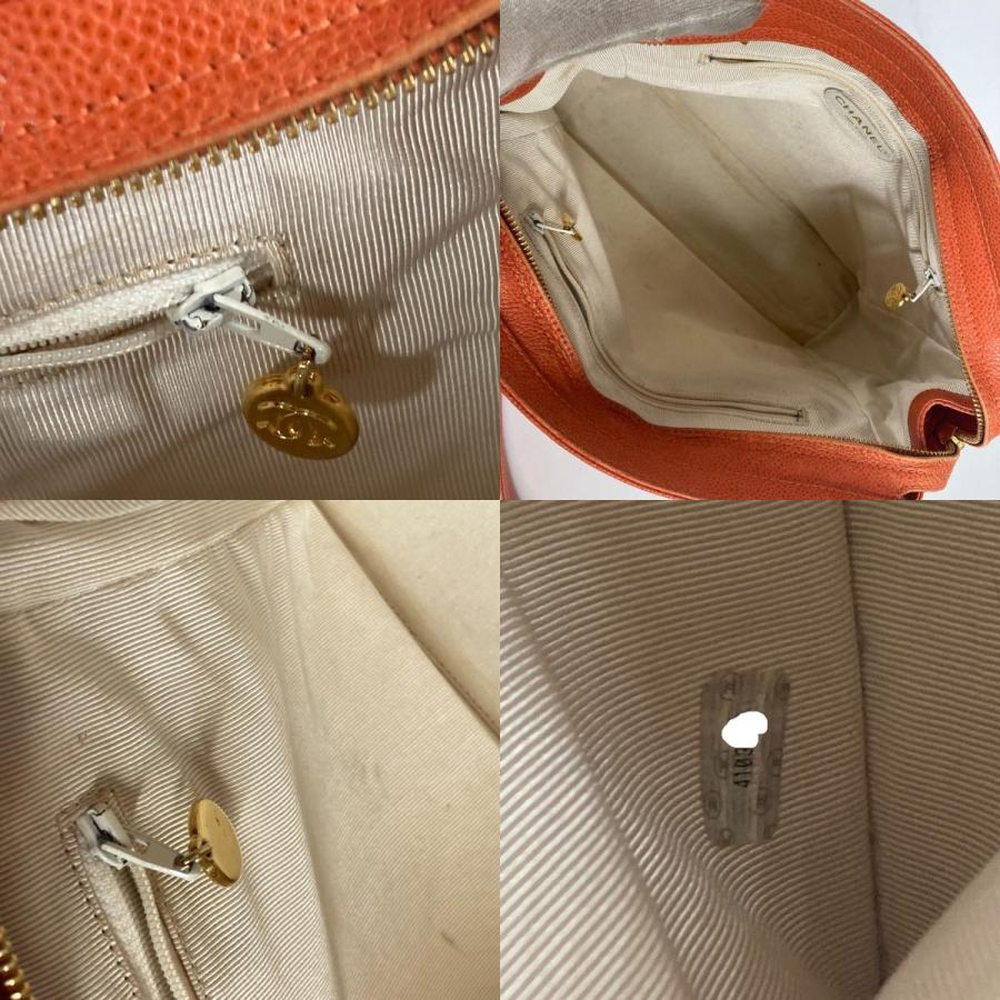 CHANEL シャネル トリプルココ CC　ココマーク ショルダーバッグ カバン 肩掛け チェーンバッグ トートバッグ オレンジ レディース【中古】 | CHANEL | 09