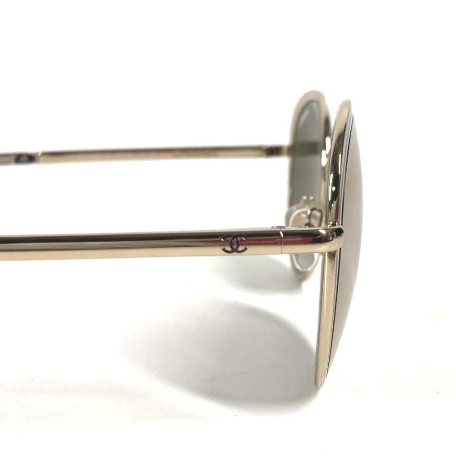 シャネルサングラス4206 Chanel Dark Blue Metal Round CC Logo Sunglasses-4206 | Yoogi's Closet