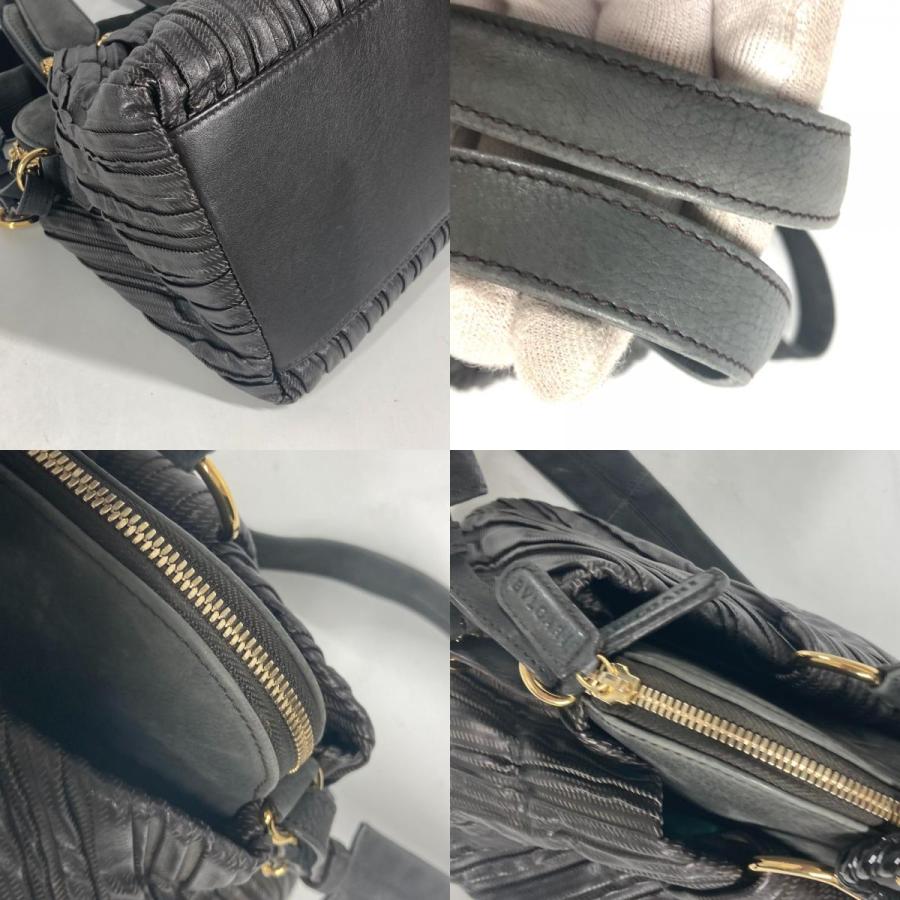 BVLGARI ブルガリ レオーニ 2WAYバッグ トートバッグ 斜め掛け ショルダーバッグ ブラック レディース【中古】 | BVLGARI | 08