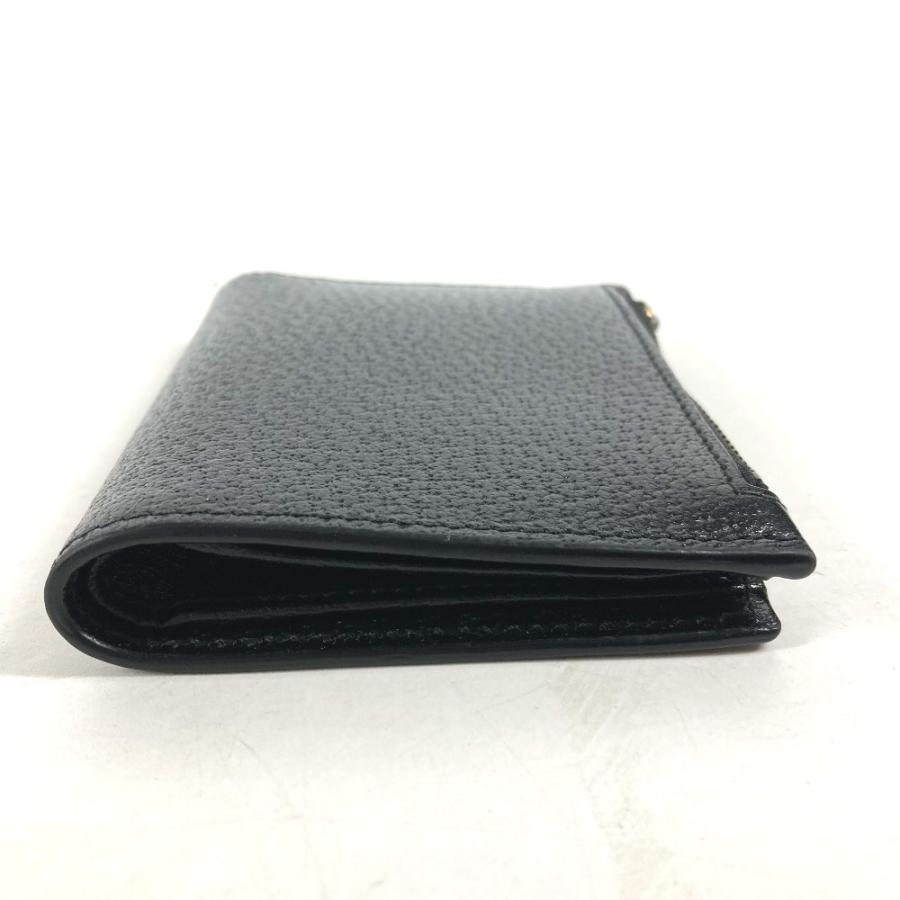 GUCCI グッチ 760223 ダブルG ロング ウォレット コンパクトウォレット 2つ折り財布 ブラック レディース【中古】 | GUCCI | 03