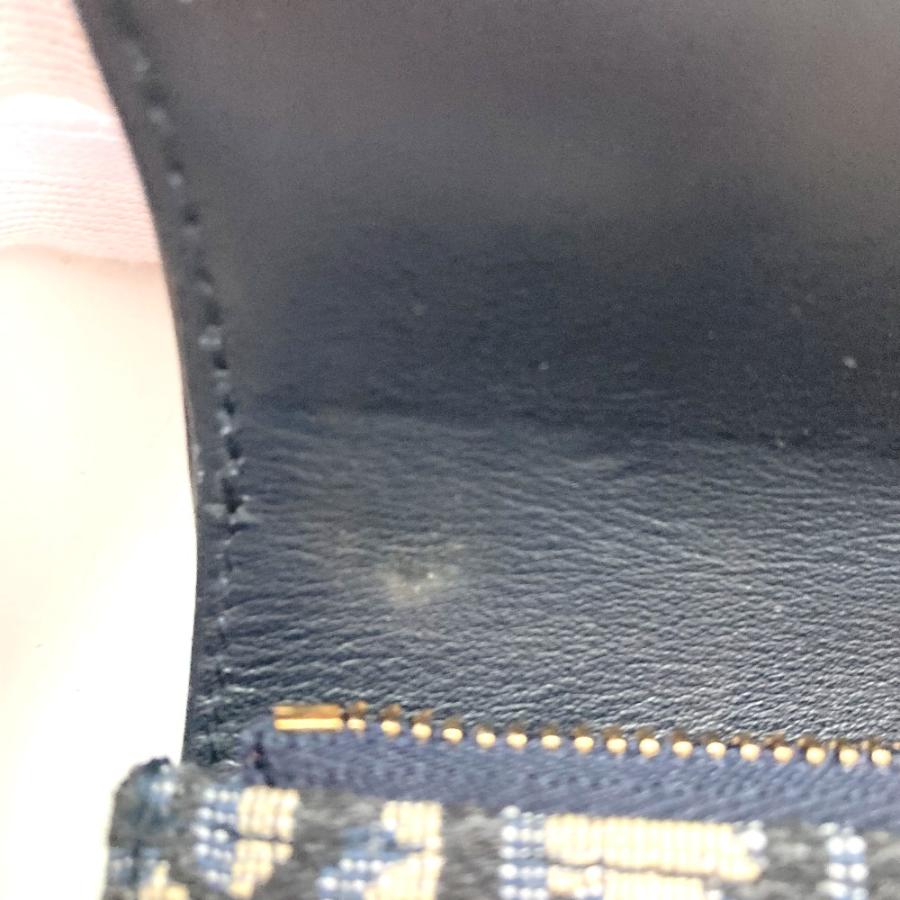 Dior ディオール サドル コンパクトウォレット オブリーク 3つ折り財布 ネイビー レディース【中古】 |  | 05