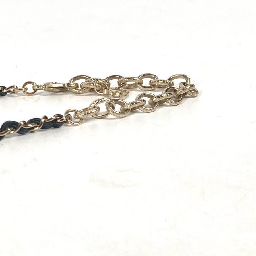 新品同様 CHANEL シャネル AB9152 CC ココマーク ラインストーン チョーカー アクセサリー チェーン A22 ネックレス ブラック【中古】の画像