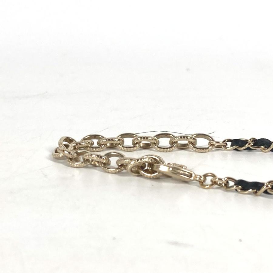 新品同様 CHANEL シャネル AB9152 CC ココマーク ラインストーン チョーカー アクセサリー チェーン A22 ネックレス ブラック【中古】の画像