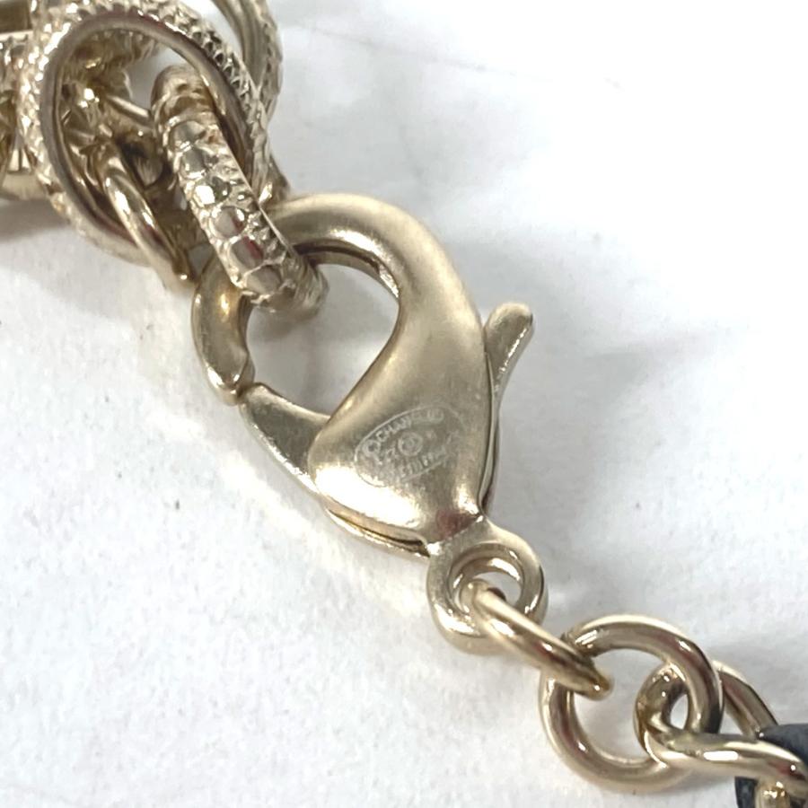 新品同様 CHANEL シャネル AB9152 CC ココマーク ラインストーン チョーカー アクセサリー チェーン A22 ネックレス ブラック【中古】の画像