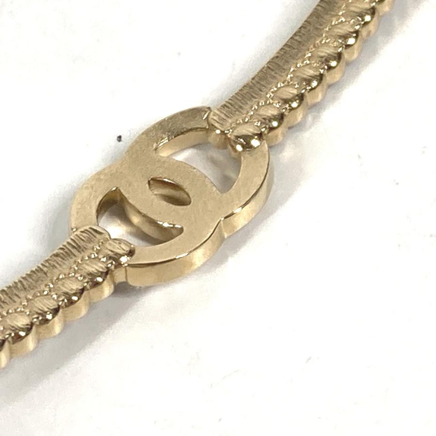 新品同様 CHANEL シャネル AB9152 CC ココマーク ラインストーン チョーカー アクセサリー チェーン A22 ネックレス ブラック【中古】の画像