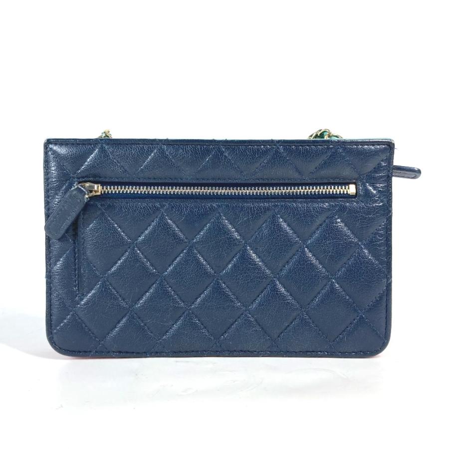 CHANEL シャネル AP1138 チェーンウォレット CC ココマーク カバン ショルダーバッグ 斜め掛け  トリコロールカラー 長財布 【中古】の画像