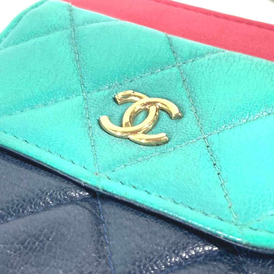 CHANEL シャネル AP1138 チェーンウォレット CC ココマーク カバン ショルダーバッグ 斜め掛け  トリコロールカラー 長財布 【中古】の画像