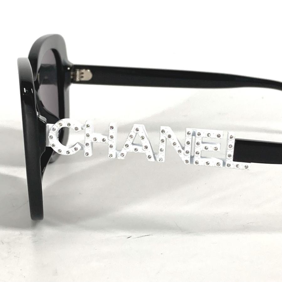 未使用 CHANEL シャネル 5422B スクエア シェイプ アイウェア ロゴ ラインストーン CC ココマーク 眼鏡  サングラス ブラック【中古】 | CHANEL | 05