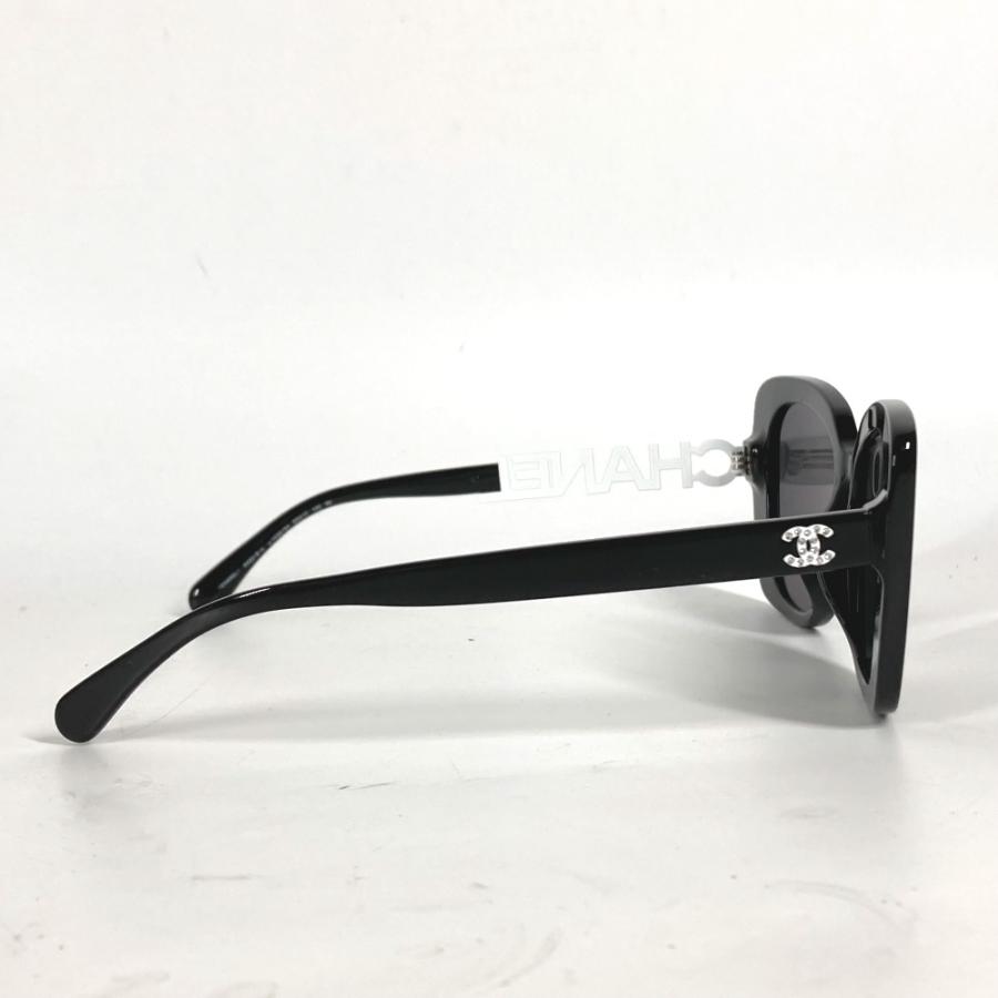 未使用 CHANEL シャネル 5422B スクエア シェイプ アイウェア ロゴ ラインストーン CC ココマーク 眼鏡  サングラス ブラック【中古】 | CHANEL | 08