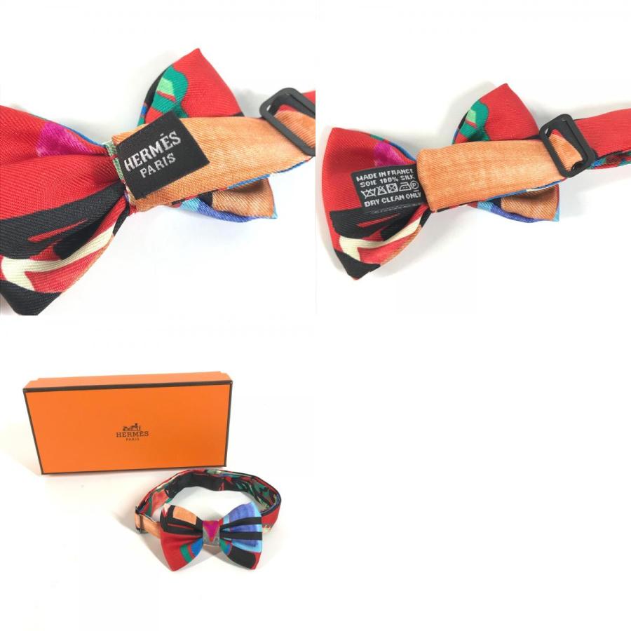 未使用 HERMES エルメス ヌーパピヨン アクセサリー ネクタイ リボン りぼん 蝶ネクタイ レッド メンズ【中古】 | HERMES | 09